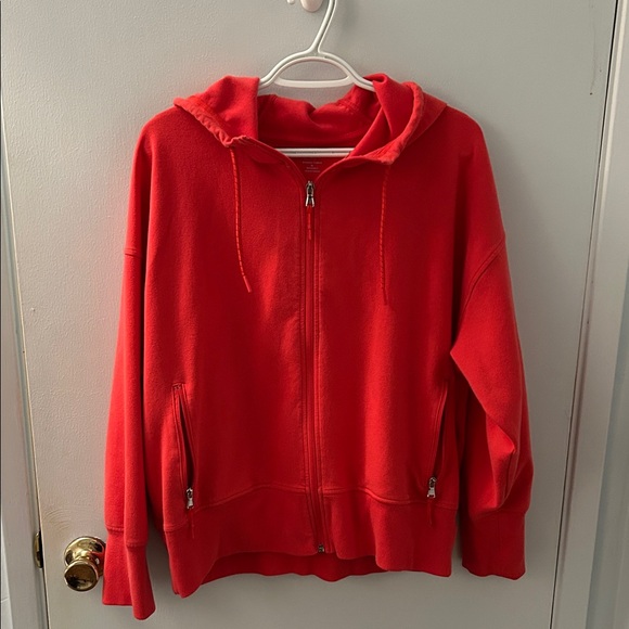 Old Navy Active Dynamic Fleece Red Zip Up Hoodie - Picture 1 of 16
